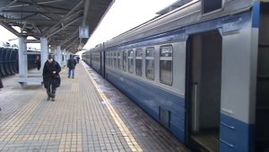 Электропоезд ЭД4М-0302 станция Лосиноостровская