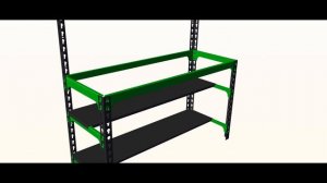 Сборка стола Metalex с 2 мя полками и перфопанелью