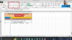 Creating Employee Templates Own format in MS Excel-Clipboard-Font-Align-Bangla Tutorial-By PC Tune*