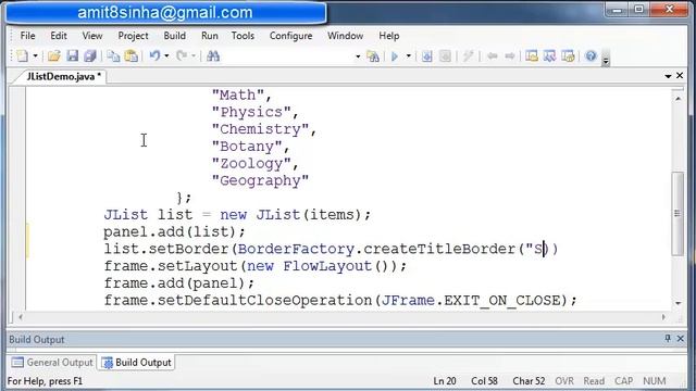 JList #3 | Adding border to list смотреть онлайн