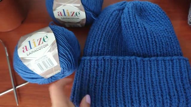Пряжа Alize Lanacoton, как буд-то 100% хлопковая! Шапочка из неё! смотреть онлайн