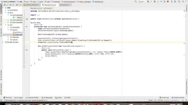 Android studio tutorial español  - Toast personalizado