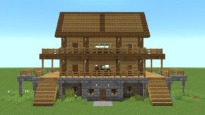 Майнкрафт - Как построить большой загородный дом. Minecraft