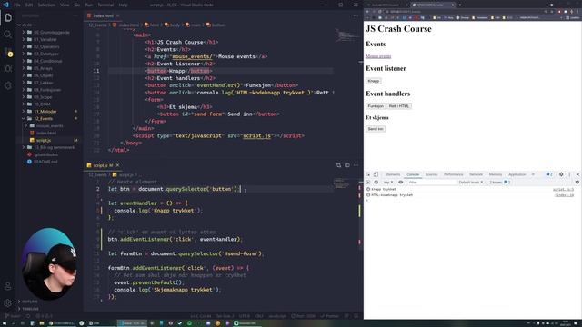 JavaScript Crash Course - 12 Events