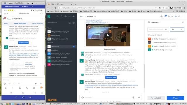 How to use RocketChat installed on 2.BityPOD.com to join a channel & start a Jitsi video conference смотреть онлайн
