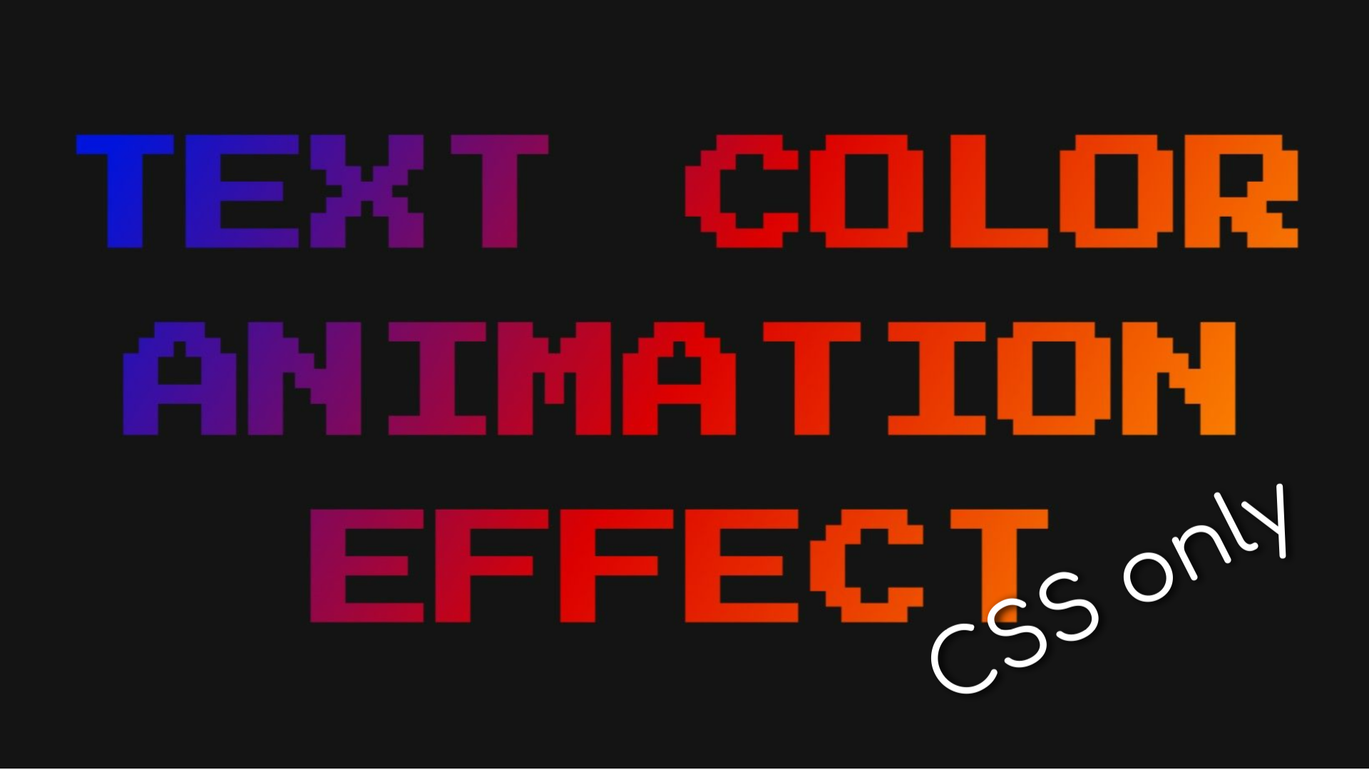 Эффект анимации цвета текста | Text color animation effect | html css
