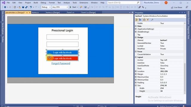 C# Tutorial - How to set PlaceHolder /Watermark in a TextBox Visual Studio 2019 Windows Form