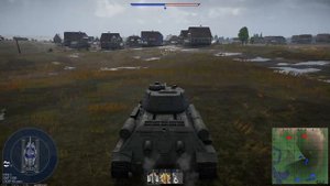 Играю в полигоне на карте "Линия мажино" на Т-34-85 за СССР против Германии "WAR THUNDER"