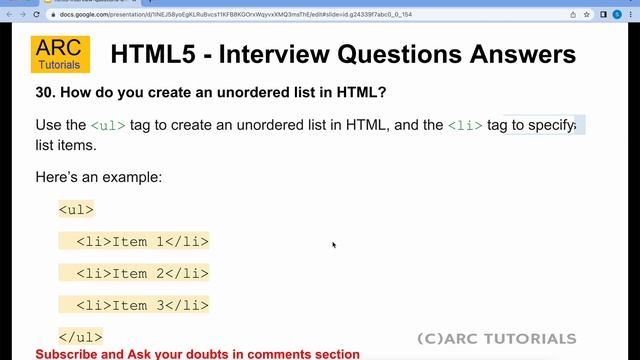 HTML Interview Questions and Answers | HTML Interview Questions for Freshers and Experienced