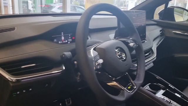 2022 Skoda Enyaq Coupe RS IV in Graphite Grey 20" Taurus Walk Around смотреть онлайн