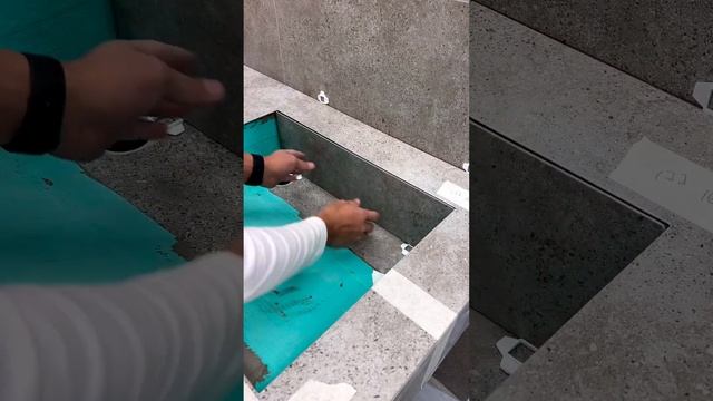 Раковина из керамогранита готова #плитка #ремонт