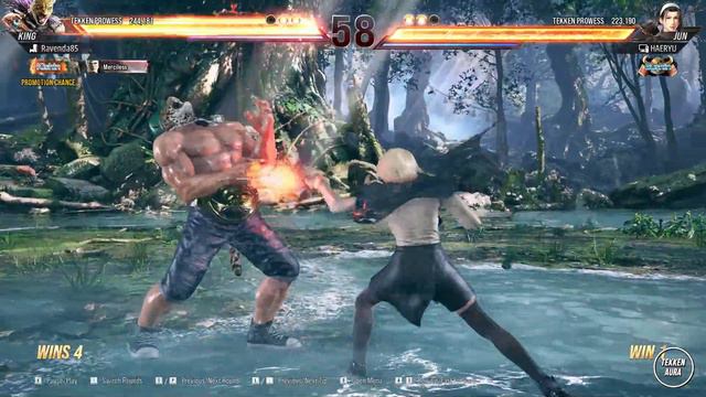 Tekken 8 ▰ Knee (King) Vs Haeryu (Jun Kazama) ▰ Rank Matches! смотреть онлайн
