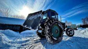 Отвал из ПРИЦЕПА 2ПТС-4 на тракторе Т-40АМ / Запуск СОРОКОВКИ ПОСЛЕ ПРОСТОЯ