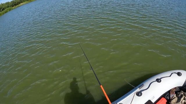 Ловим щуку в шикарном месте, щука с первого заброса на блесну с лодки. смотреть онлайн