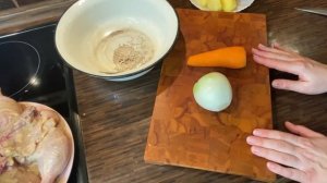 Курица с тыквой  в рукаве !!  Быстрый ужин .