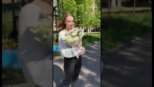 Букет Свежее утро с каллами и розой #цветы #цветымосква