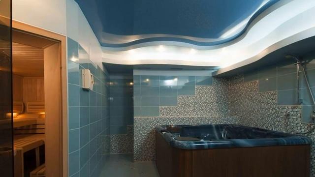 Натяжные потолки в ванной комнате: подборка фотографий смотреть онлайн