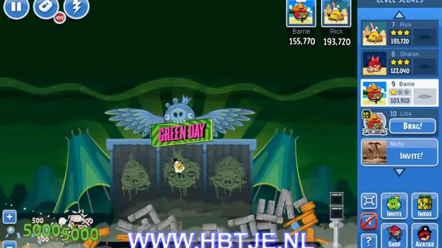 Angry Birds Friends Green Day golden grenade level смотреть онлайн