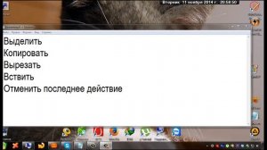 Некоторые основные сочетания клавиш для работы с текстом и файлами