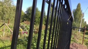 Установка ворот с калиткой на даче. Продолжение #2