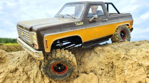 Chevrolet K5 Blazer RC CAR  Тюнинг и тест драйв FMS FCX10  Салон, водитель и новые колеса