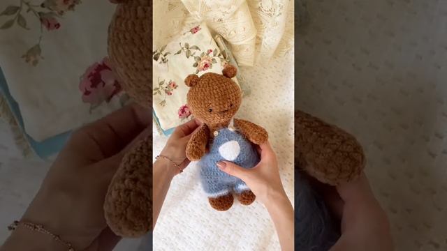 Обзор вязаного мишки🥰