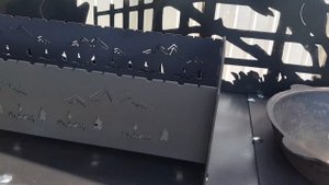 Стационарный мангал с крышей