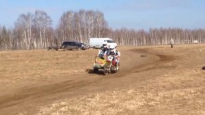 Урал с коляской. Тренировка