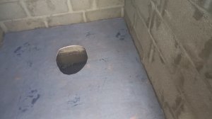 Строим уличный туалет из пескоблоков 5-я серия