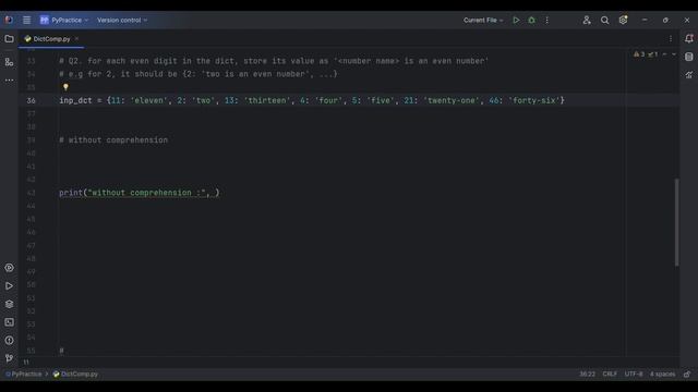 Dictionary Comprehension in Python | Python Basics | Basic Practice Questions