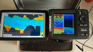 Эхолот + WiFi + планшет (Lowrance Elite5 + Wifi). 3 часть - Карта температур воды