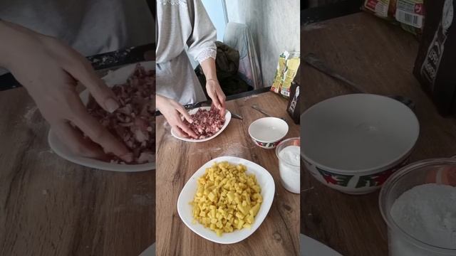 Ооочень вкусный пирог с мясом и картофелем. #еда #кулинария #выпечка #выпечкавдуховке #выпечкадома