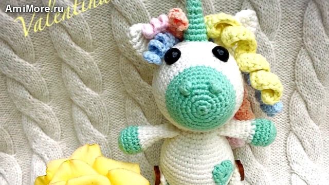 Амигуруми: схема Радужной Единорожки. Игрушки вязаные крючком - Free crochet patterns.