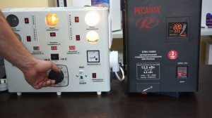 Работа релейного стабилизатора напряжения