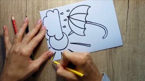 Рисование для детей видеоурок 4+ Зонт