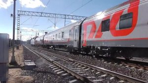 Электровоз ЧС7-035 со скорым поездом № 009Я Москва - Варшава