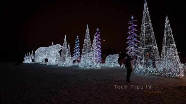 Sony A1 Ночная съемка | Sony alpha 1 Lowlight Test Footage FE 20 мм f/1.8 G iso 100 [4K video]