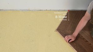 Укладка инженерной доски "Французская елка" на клей