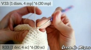 (1/3) How to crochet virgin amigurumi doll (english sub) / Cómo tejer virgen de Guadalupe parte 1/3