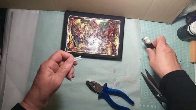 Декор подноса при помощи лака для ногтей. смотреть онлайн