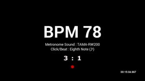 Metronome BPM 78 / TAMA-RW200 / 8th