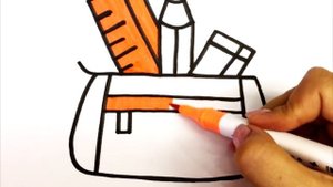 Сурет салу Мектеп қарындаш қорапша | Как нарисовать школьный пенал |How to draw a school pencil cas