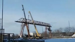 Демонтаж козлового крана
