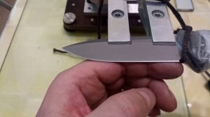 Переточка ножа Benchmade 570 с заводской заточки, сталь S30V. Подарок от Руслана.