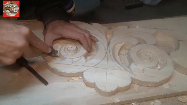 Резное зеркало. Начало работы. Часть первая. #1. Резьба по дереву. смотреть онлайн