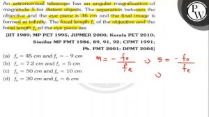 An astronomical telescope has an angular magnification of magnitude 5 for distant objects. The se..