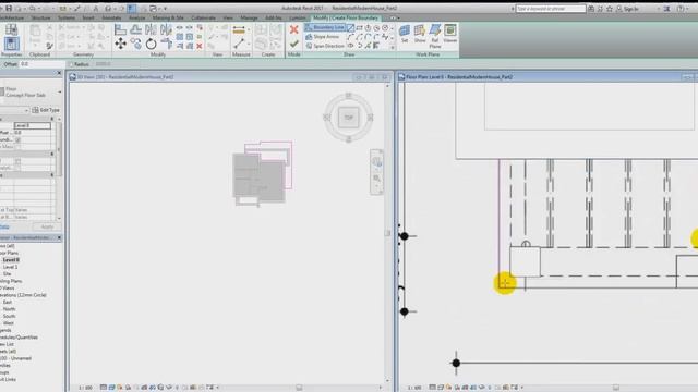 Revit Tutorial - Modern House Design Part 2 - Roof and Floor Slab смотреть онлайн