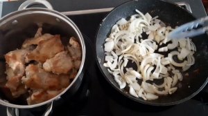 Кролик тушёный в сметане со сливками.  Вкусный рецепт!!!