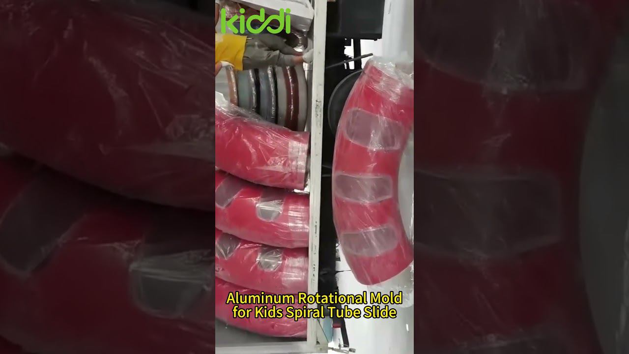 Aluminum Rotational Mold for Kids Spiral Tube Slide #rotomolding #kiddimold #kidditech
