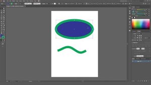 Adobe Illustrator. Урок 3. Контур. Пунктирная линия. Как поменять цвет и толщину.